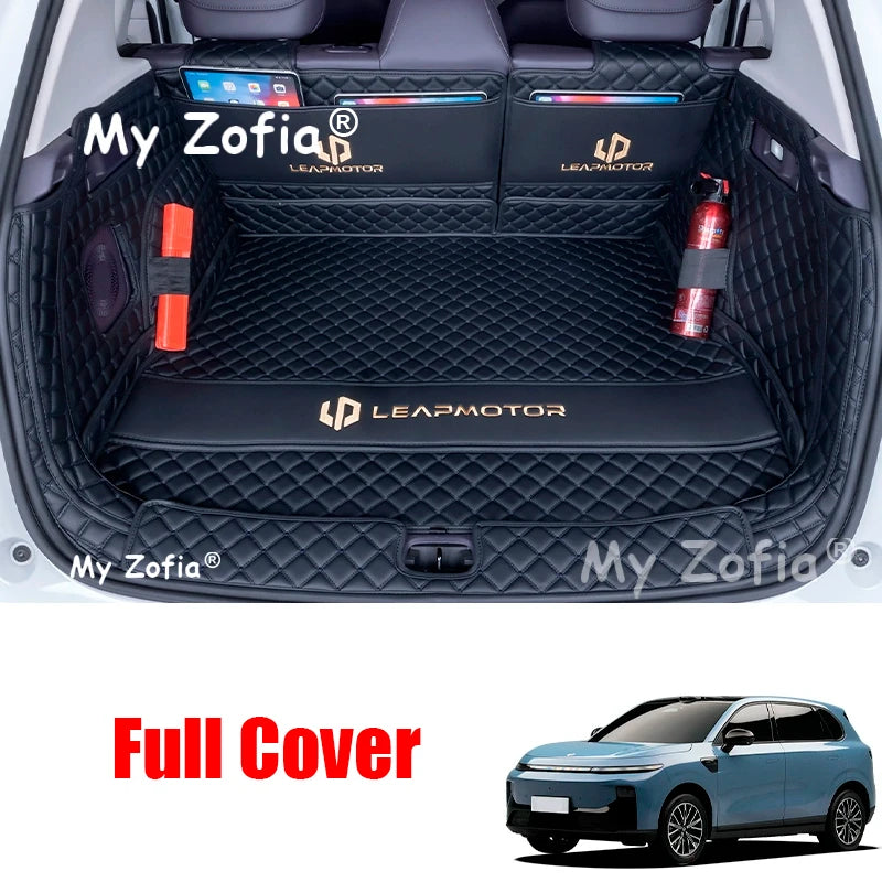 For LEAPMOTOR B10 2025 2026 Car Trunk Mat Pad leather Waterproof Car Rear Trunk Mat Boot Mat Interior Protective Accessories