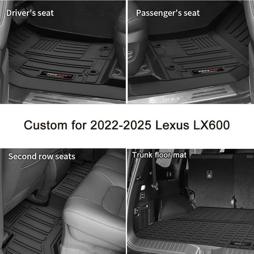 3D TPE Floor Mats Custom for Lexus LX600 2022 2023 2024 2025 All Weather Protector TPE Car Liners&Trunk Mat Accessories
