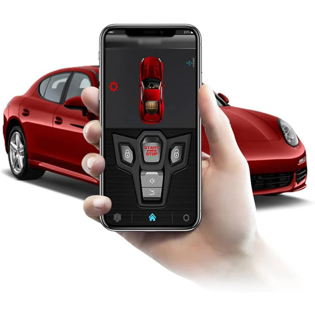 Universal Car Alarm Auto Start Stop System Remote Control Engine Ignition Autostart Kit Keyless Push Start System Car Accessory