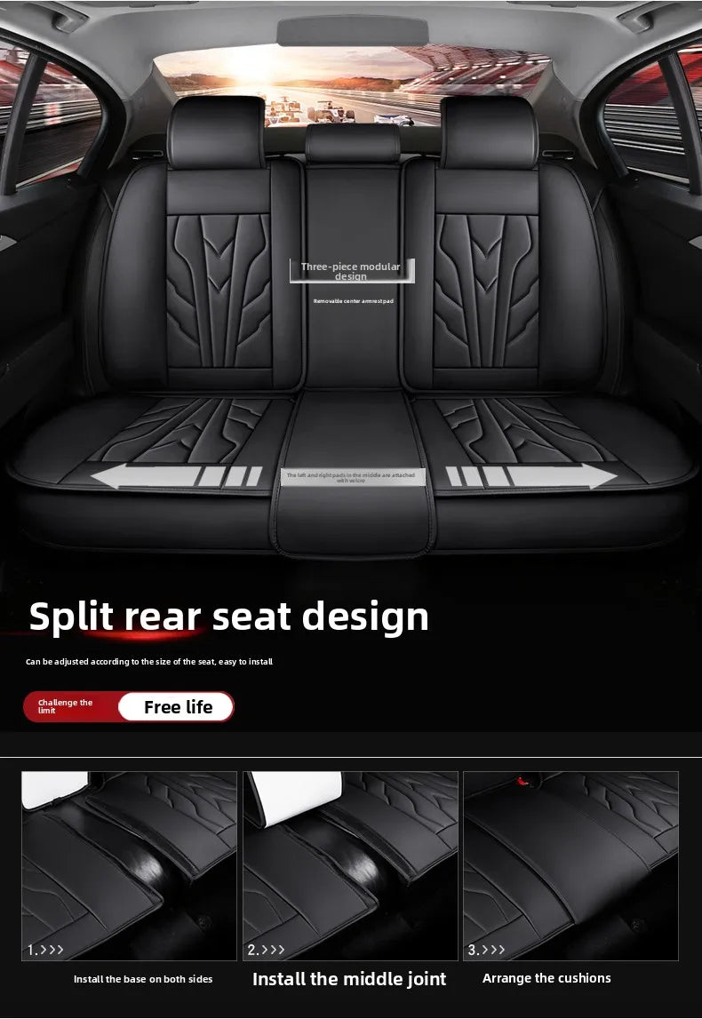 Full Coverage Pu Leather Car Seat Covers for AUDI Q5 Q2 Q3 Q6 Q7 Q8 S1 S4 S5 S6 SQ5 RS3 RS4 RS5 RS6 TT Car Accessories