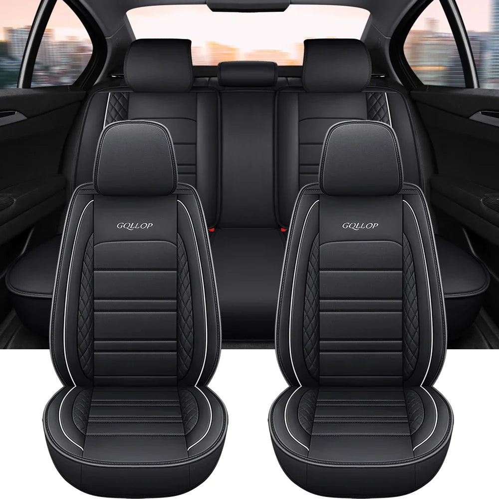 Full Coverage Pu Leather Car Seat Covers for Dacia Duster Sandero Renault Clio Fiat Panda Lancia Seat Arona Cors Car Accessories