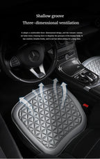 3D Suspended  Car Seat Cushion with Embossed Pattern,Separate Bottom Seat Cushion and Back Cushion Fit for Most Cars