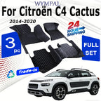 Car Mats Floor For Citroën C4 Cactus 2014~2020 Waterproof Leather Car Mat Fully Set Tapete Automotivo Para Carro Car Accessories