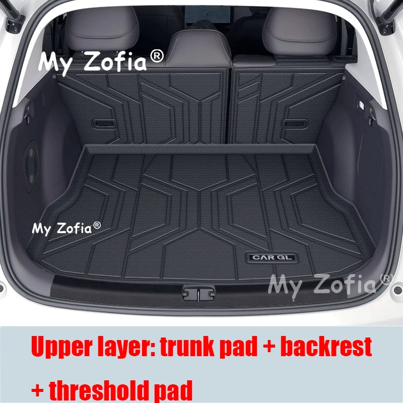 Car TPE Rear Trunk Mat For Leapmotor B10 2025 2026 Car Seat Backrest Protective Anti-Dirty Carpets Waterproof Mat Accessories