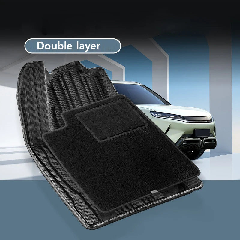 Car Floor Mats For BYD Yuan Pro Yuan Up 2025 2024 Cargo Liner Mat Waterproof Non-slip Foot Pad Seat Back Protector Car Carpet