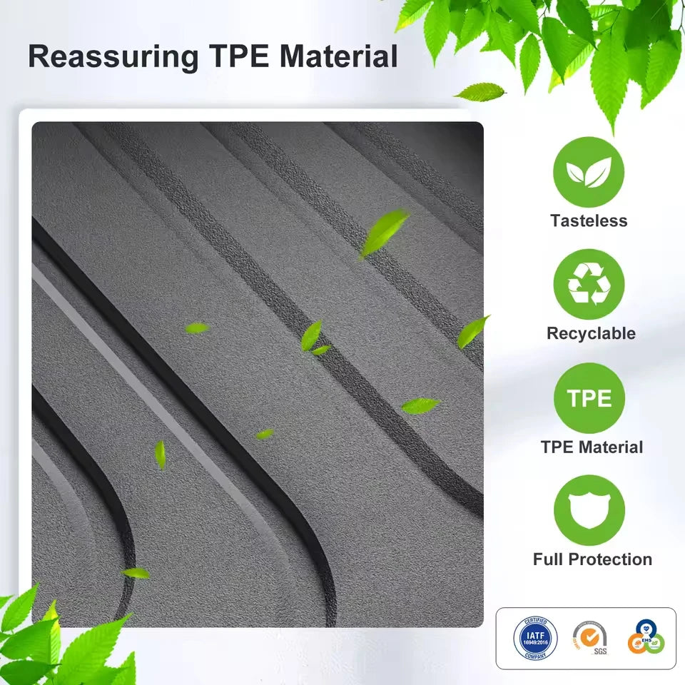 Car Trunk Mat For Subaru Outback 2020-2025 TPE Foot Mats All Weather Backrest Pad Rear Trunk Cargo Liner Anti Dirty Pads