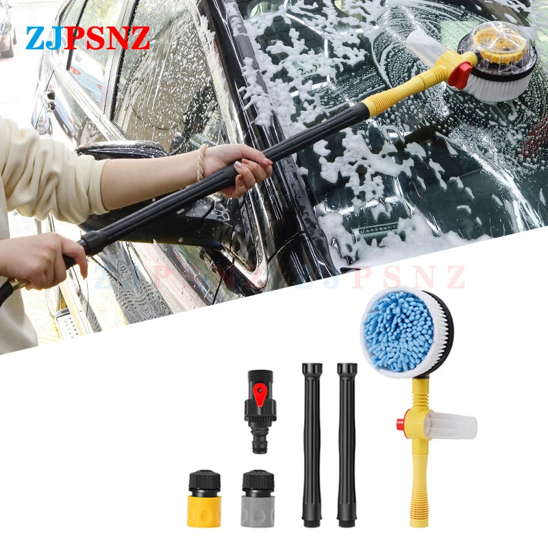Car Auto 360Degree Rotary Wash Brush Kits Automatic Rotating Adjustable Dip Wash Brush High Pressure Washer for Vehicle Cleaning