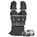 Car Trunk Mat For Subaru Forester 2019-2024 TPE Floor Mats All Weather Backrest Mat Rear Trunk Pad Cargo Liner Anti Dirty Pads