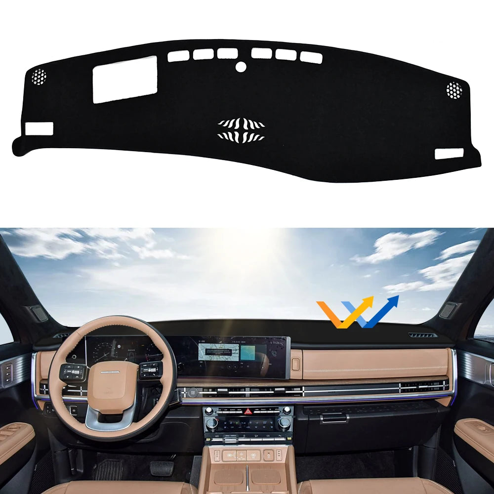 Car Dashboard Mat For Hyundai Santa Fe MX5 MK5 2024 2025 2026 Dashmat Avoid Light Pads Sun Shade Carpet Cover Auto Accessories