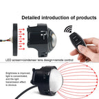 Car LED Devil's Eye Demon Eye LED Projector Headlights Cool Decoration Dynamic Headlight Bulb Angel Eyes DRL For Car Accessory
