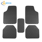 5Pcs Car Floor Mats PU Leather Waterproof Auto Foot Pad Protector pads Fashion Universal Car Carpet Cushion For All Seasons