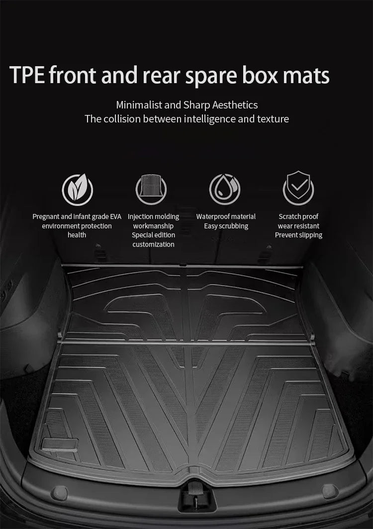 TPE Car Boot Trunk Mats For Li Auto L7 Lixiang L7 2023 2024 2025 Waterproof Rear Trunk Mats Carpet Storage Pads Auto Accessories