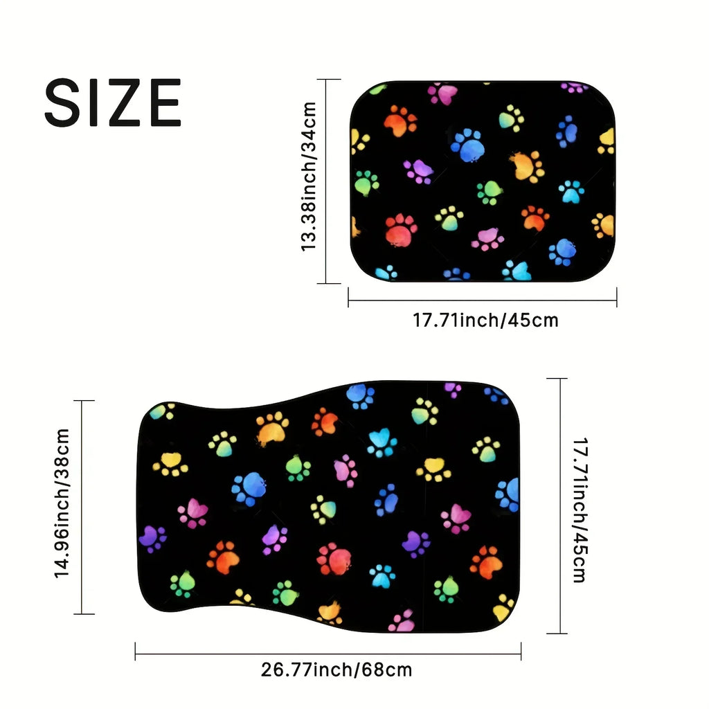 Alfombra Antislizante Para El Suelo L Coche, Diseño Pata Perro, Fácil Limpiar Y Resistente Al Sgaste, Universal, Lantera Y Tr
