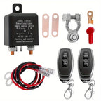 Automotive Relay Remote Car Control Battery Disconnect Anti-Theft with Dual Remote Control Switch Battery Switch Relay 12V