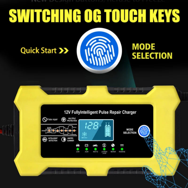 Car battery charger 12v 6A volt motorcycle charging fully intelligent automatic repair battery charger