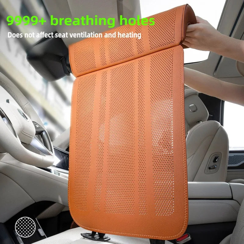Car Seat Extended Footrest Driver and Passenger Leg Rest Universal Car Seat Cover Leather Breathable Non-slip Cars Seats Cover