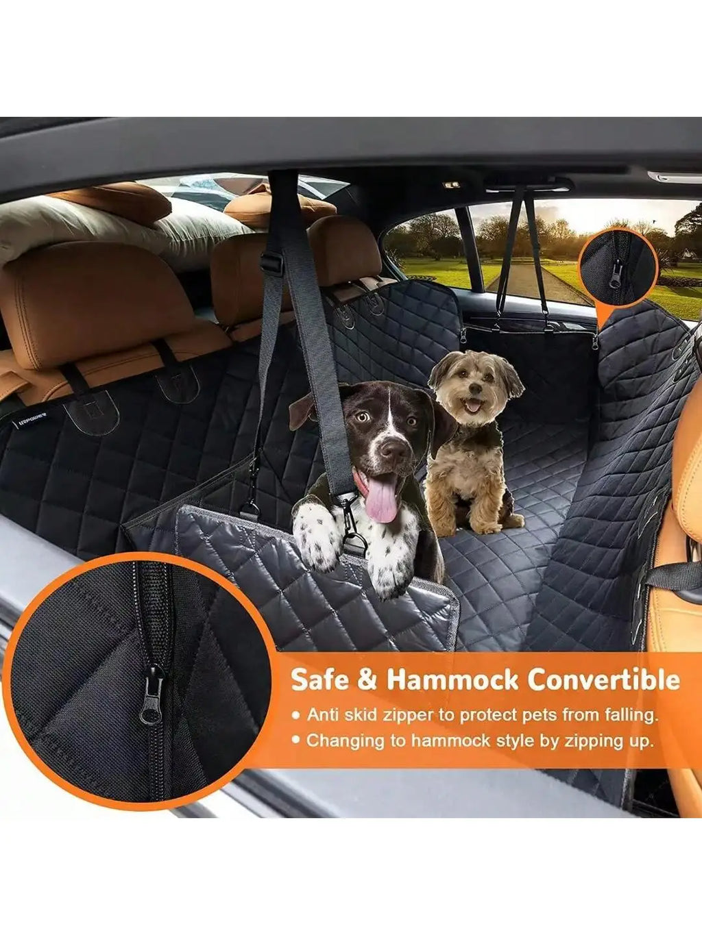 Pet car mats, rear seat mats, dog car seat mats. Suitable for various vehicle models. Waterproof and stain-resistant mats
