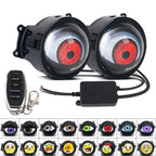 3 inch Devil Eye Led Car Dynamic Lights 33 Pattern Cool Decoration LED Headlight Assembly Modified Eagle Eye Light Car Accessory