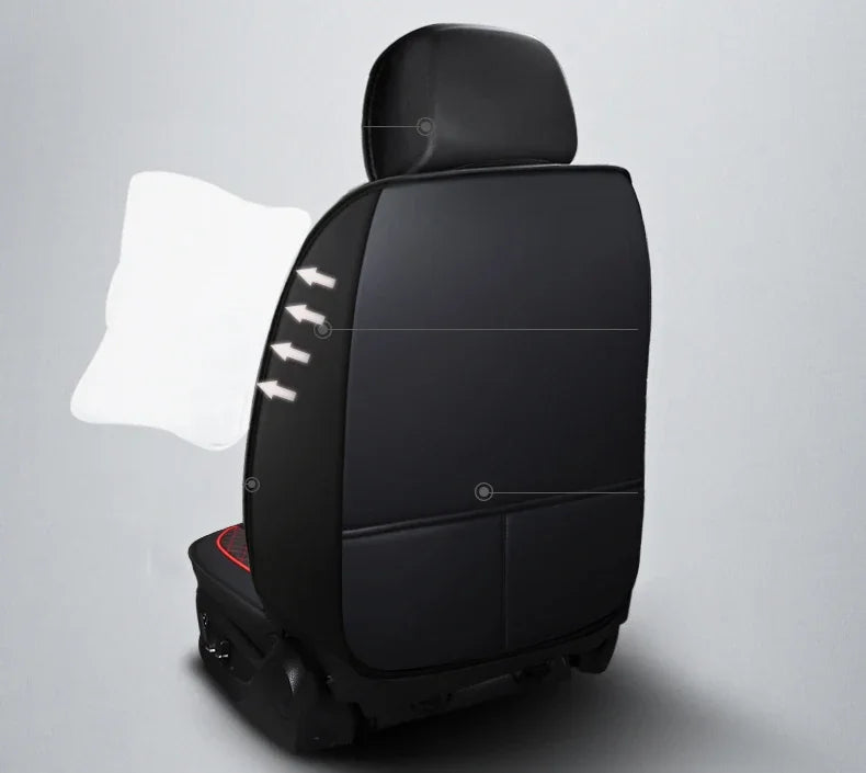 Full Coverage Pu Leather Car Seat Covers for Dacia Duster Sandero Renault Clio Fiat Panda Lancia Seat Arona Cors Car Accessories