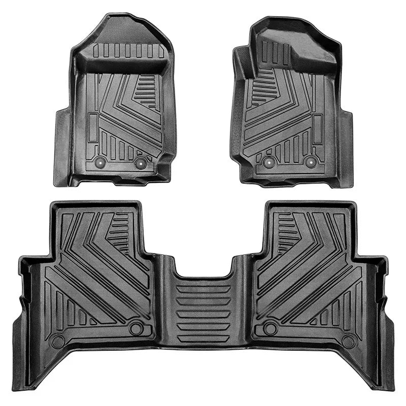 TPE 3D Rubber Floor Mats for Ford Ranger Next Gen 2022 2023 T9 Wlidtrak Raptor Waterproof Non-slip Foot Pad 4X4 Car Accessories