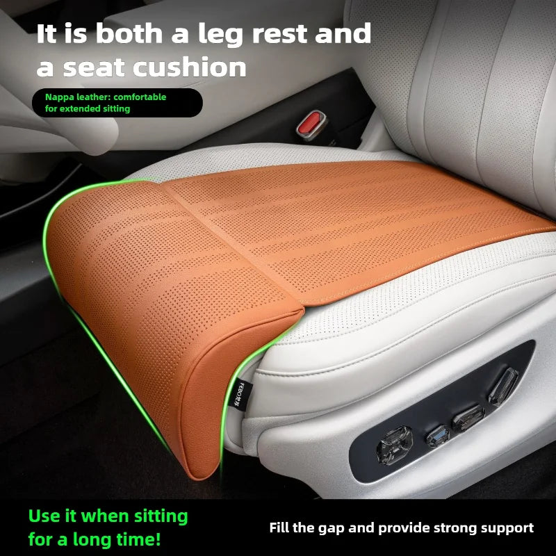 Car Seat Extended Footrest Driver and Passenger Leg Rest Universal Car Seat Cover Leather Breathable Non-slip Cars Seats Cover