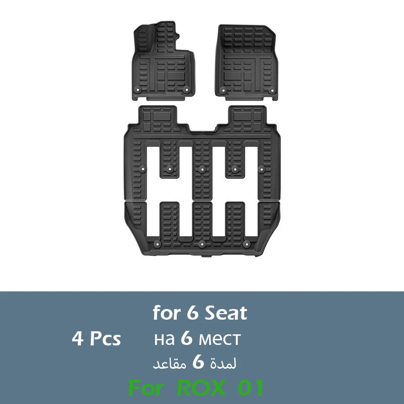 Car Floor Mats For Polestones 01 ROX 01 2024-present Cargo Liners Waterproof Non-slip Trunk Mat Protector for ROX Motor Carpets