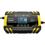 12V 8A/24V 4A Car Battery Charger Automatic Start Fast Charger Use For Car Motorcycle Truck AGM Deepcycle GEL Lead-Acid Battery