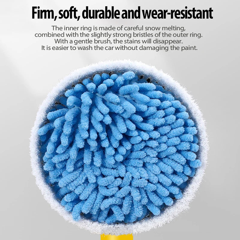 Car Auto 360Degree Rotary Wash Brush Kits Automatic Rotating Adjustable Dip Wash Brush High Pressure Washer for Vehicle Cleaning