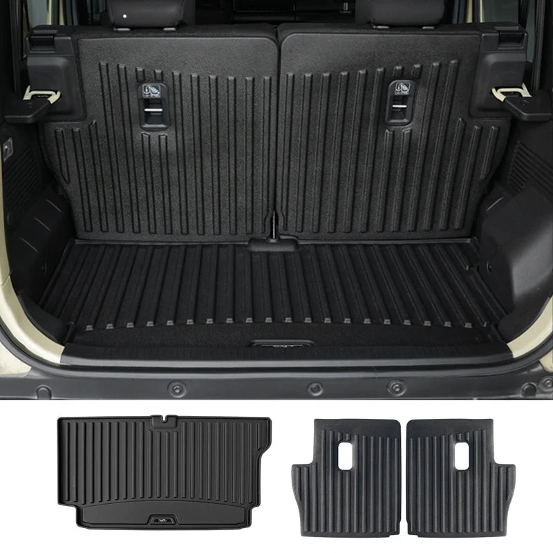 for Jimny Jb64W 2019 2020 2021 2024 TPE Trunk Mats Wear-Resistant Rear Trunk Pads Waterproof Boot Mats Car Interior Accessories