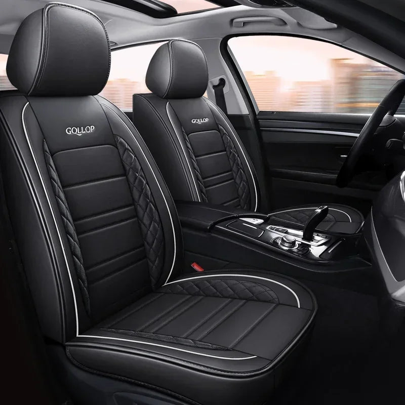 Full Coverage Pu Leather Car Seat Covers for Dacia Duster Sandero Renault Clio Fiat Panda Lancia Seat Arona Cors Car Accessories