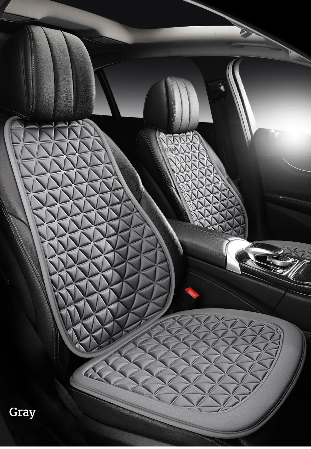 3D Suspended  Car Seat Cushion with Embossed Pattern,Separate Bottom Seat Cushion and Back Cushion Fit for Most Cars