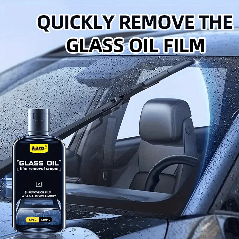 Car glass Oil removal kit - remove water stains, oil film, suitable for automotive and household glass