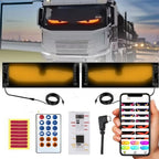 2PCS LED Eyes For Car Windshield Window Screen Wireless Devil Eyes Light Flex LED Display Dynamic Eyes For Car Lights