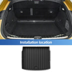 for Polestar 4 2023 2024 2025 Car Floor Mats Cargo Liner Trunk Pad TPE 3D Foot Mat Waterproof All Weather Accessories BLACK