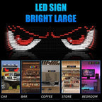 LED Eye for Car Window Screen Wireless Adhesive LED Light Blazexel Devil Eyes Light Flex LED Display Dynamic Eyes for Car