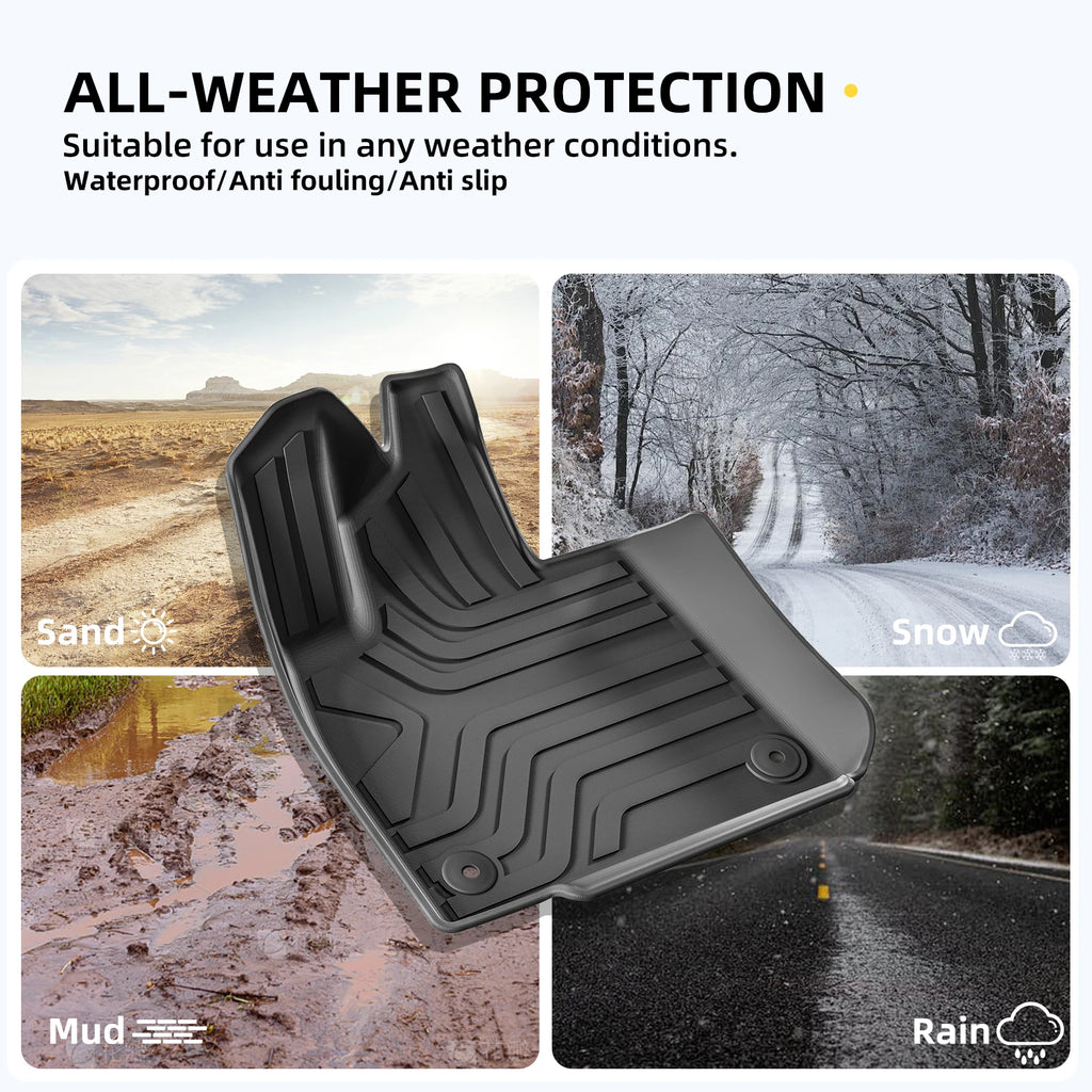 for Polestar 4 2023 2024 2025 Car Floor Mats Cargo Liner Trunk Pad TPE 3D Foot Mat Waterproof All Weather Accessories BLACK