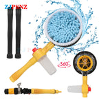 Car Auto 360Degree Rotary Wash Brush Kits Automatic Rotating Adjustable Dip Wash Brush High Pressure Washer for Vehicle Cleaning