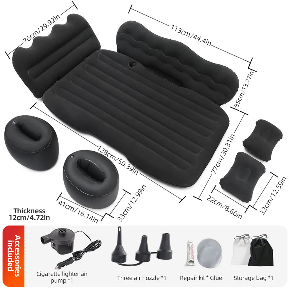 Mattress Car Inflatable Travel Bed Home Outdoor Camping Mat Rear Flocking Plus Air Mattress for SUV Outdoor Camping Equipment