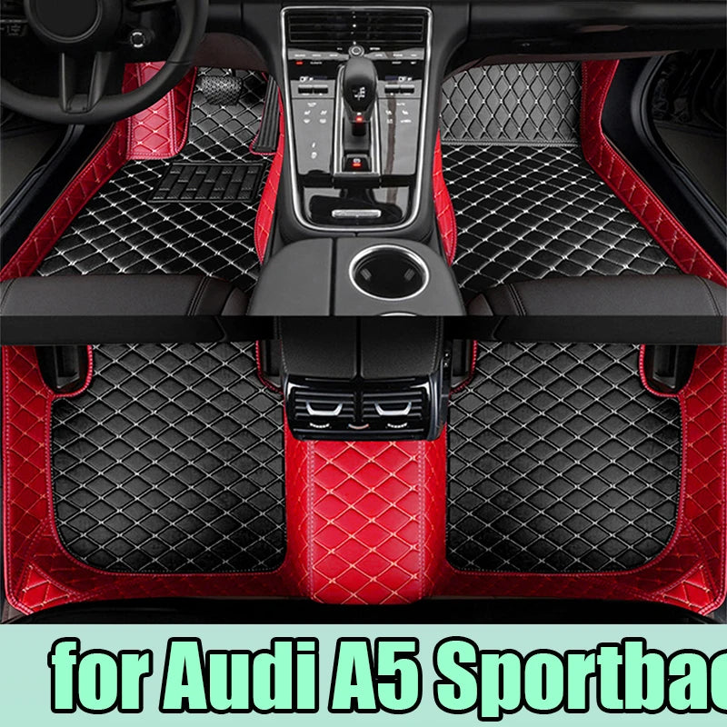 Custom Automotive Car Floor Mats For Audi A5 Sportback 2010 2011 2012 2013 Auto Luxury Leather Men Women Car Mats Full Coverage