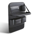 Car Backseat Organizer with Foldable Table Tray＆Stain Proof iPad Storage PU Leather Car Seat Back Protectors Kick Car Essential