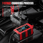 12V 6A Car Automatic Smart Battery Charger for Car Motorcycle Battery Repair With LCD Display for Lead-acid AGM EFB GEL EU Plug