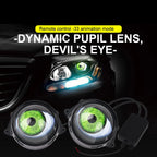Devils Led Eyes Car Accessories Cool Decoration Dynamic Headlights Remote Control led Lenses Angel eyes Modified Eagle Eye Light