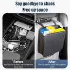 Car multifunctional storage box folding leather storage bag for car seat back storage bag storage bag