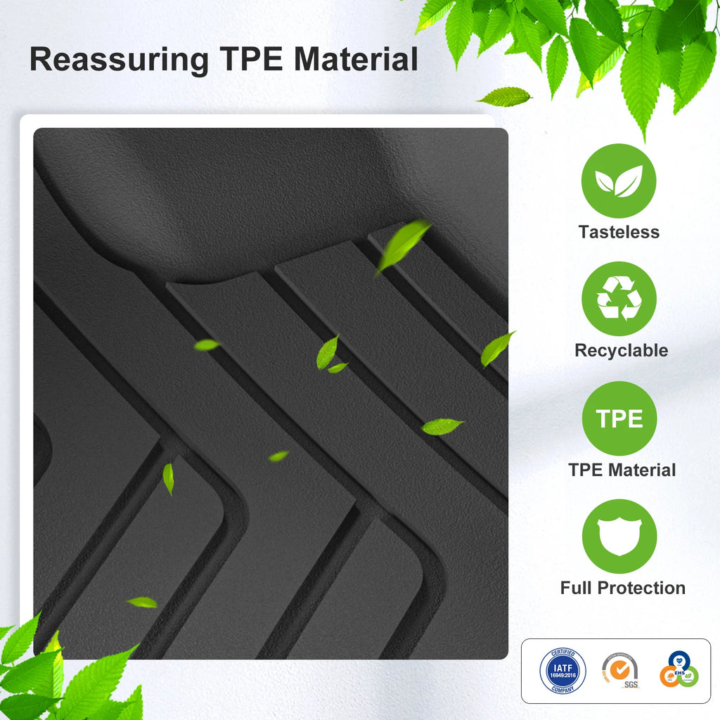 for Polestar 4 2023 2024 2025 Car Floor Mats Cargo Liner Trunk Pad TPE 3D Foot Mat Waterproof All Weather Accessories BLACK