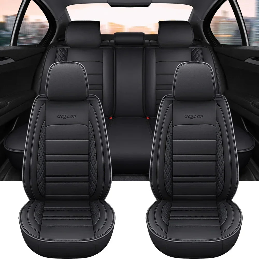 Full Coverage Pu Leather Car Seat Covers for Dacia Duster Sandero Renault Clio Fiat Panda Lancia Seat Arona Cors Car Accessories