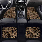 Leopard Print 4pcs or 2pcs  All-Weather Car Mats - Front & Rear Universal Fit for SUVs, Limos & Trucks - Unisex Design