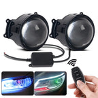 3 inch Devil Eye Led Car Dynamic Lights 33 Pattern Cool Decoration LED Headlight Assembly Modified Eagle Eye Light Car Accessory