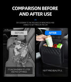 Multifunctional car seat storage bag Leather storage bag Garbage bag Storage bag Suitable for most car models