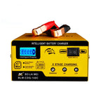 Automatic 6V 12V Car Battery Charger 6Ah-200Ah 15AMP Smart Battery Charger Fast Charging Pulse Repair Charger for Car Motorcycle