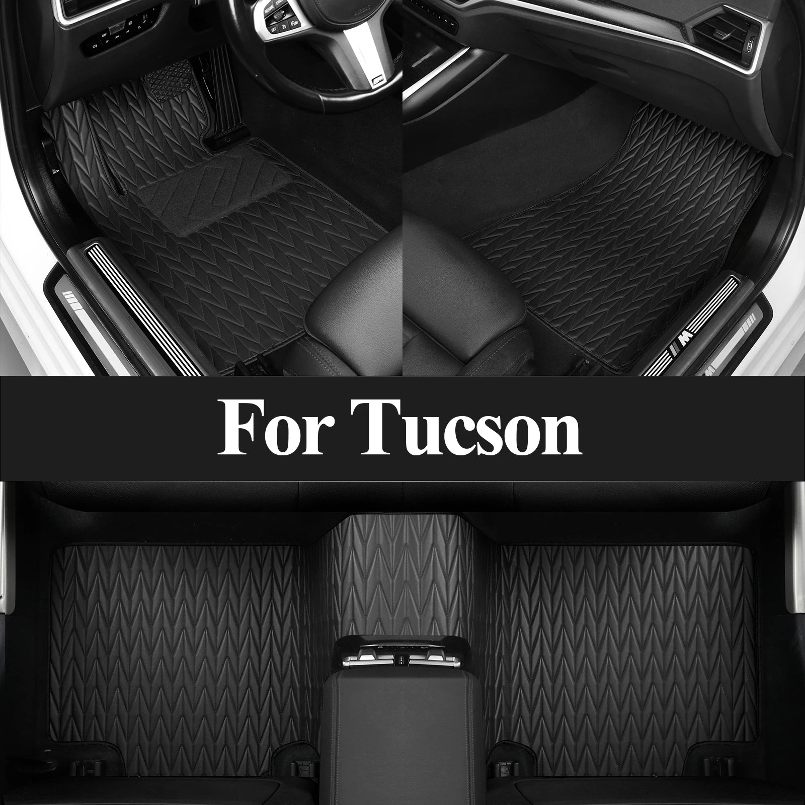 Custom car floor mat For Hyundai Tucson 2019-2021 Floor Mats All Weather Trunk Mats Floor Mat Waterproof Non-Slip